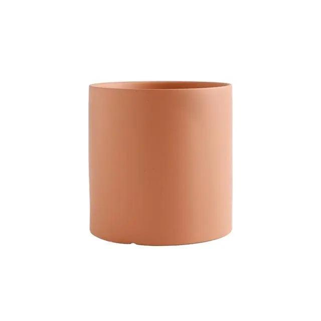 Minimalist Ceramic Plant Pot – Scandinavian Design with Drainage Hole and Saucer 21