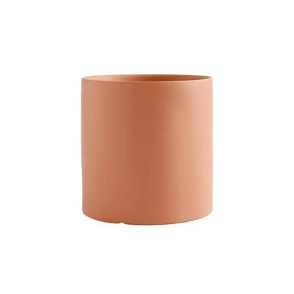 Minimalist Ceramic Plant Pot – Scandinavian Design with Drainage Hole and Saucer 21