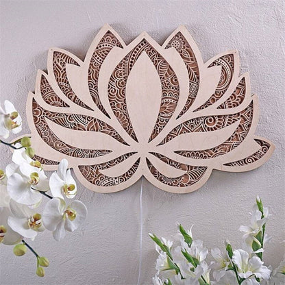 Elegant Lotus Wall Light with Ambient Glow – Sculptural Acrylic Design for Tranquil Spaces 3