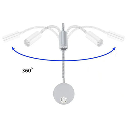Flexible LED Wall Light with Adjustable Neck for Bed, Desk, and Wall Mounting 3