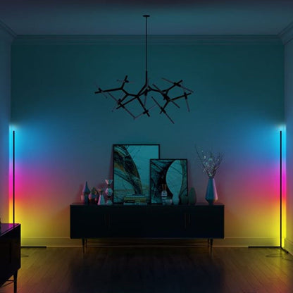Minimalist Corner LED Floor Lamp with RGB and Tri-Color Dimming – 20W, 2200 Lumens 2