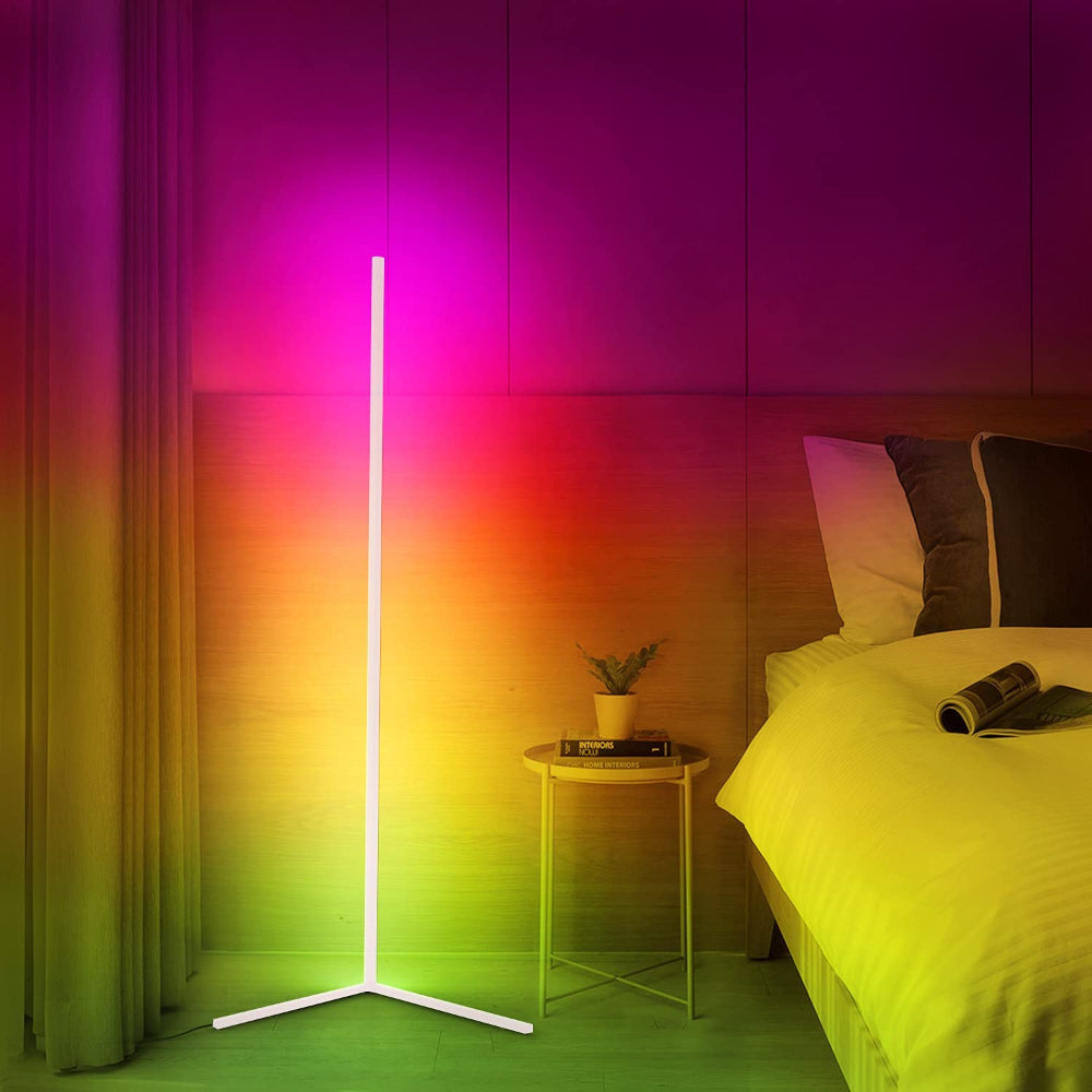 Minimalist Corner LED Floor Lamp with RGB and Tri-Color Dimming – 20W, 2200 Lumens 4
