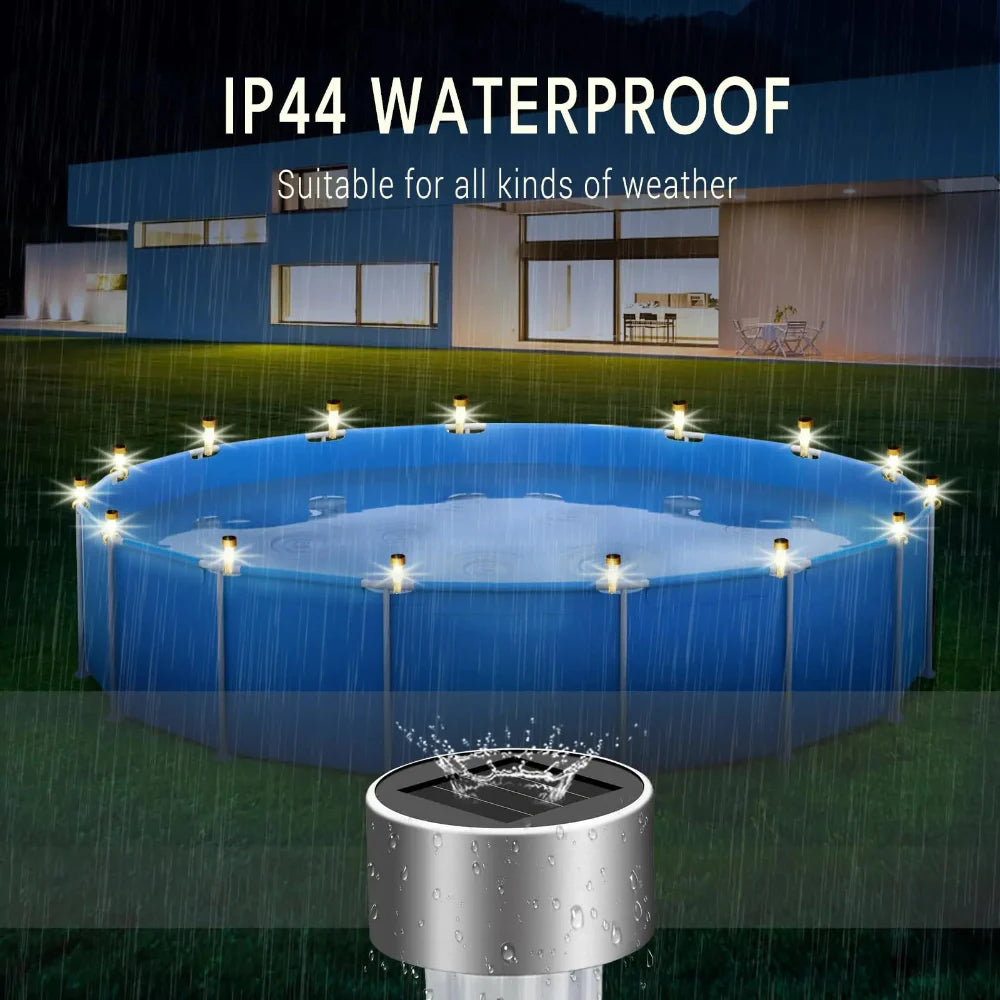 Solar-Powered LED Pool Lighting Set – 6-Piece Waterproof Outdoor Lights for Garden and Patio 4