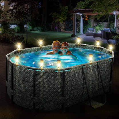 Solar-Powered LED Pool Lighting Set – 6-Piece Waterproof Outdoor Lights for Garden and Patio 6