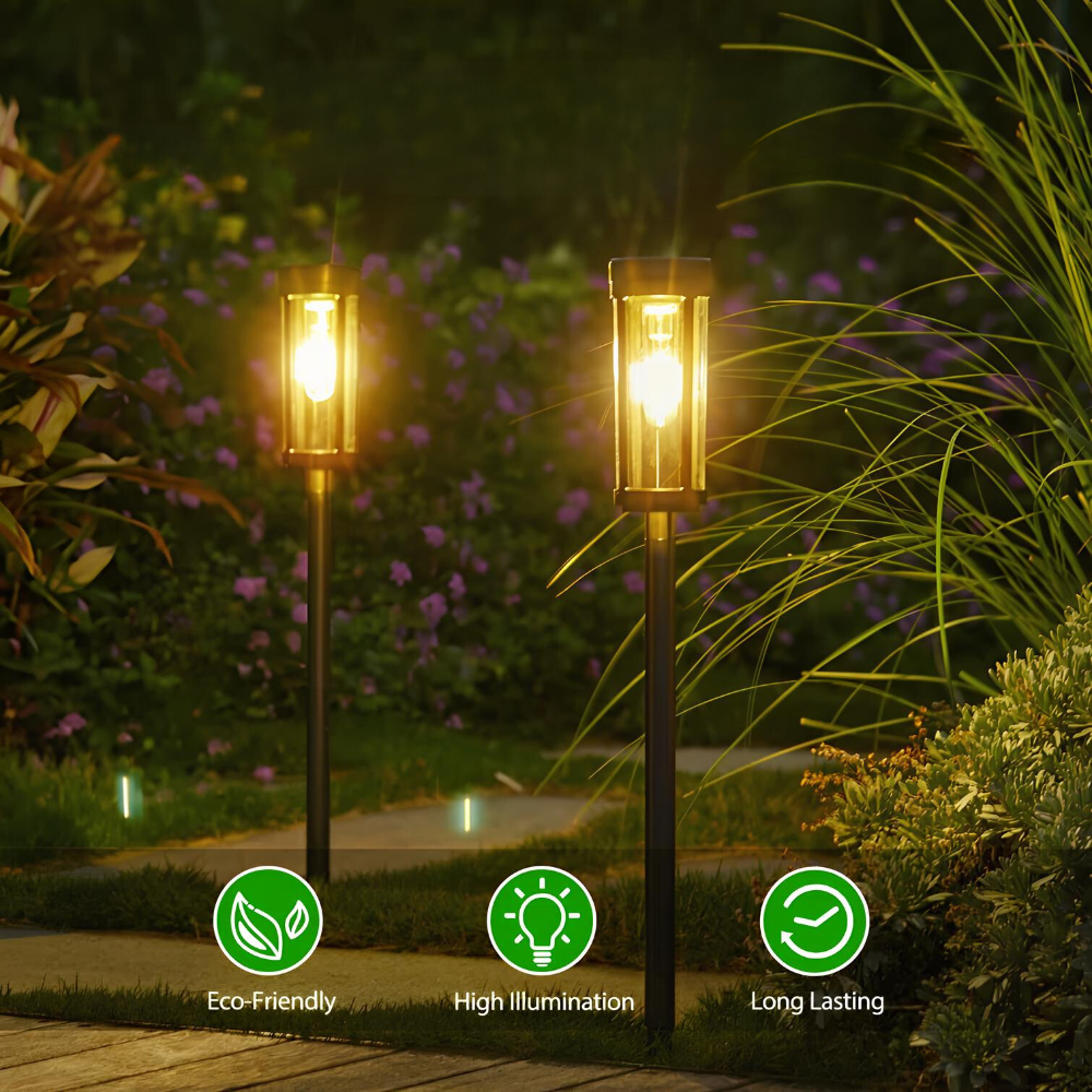Solar-Powered Outdoor Path Light with Warm LED – Weatherproof Garden Lantern 6