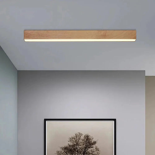 Modern LED Ceiling Light with Wood Finish – Energy Efficient and Stylish Design 1
