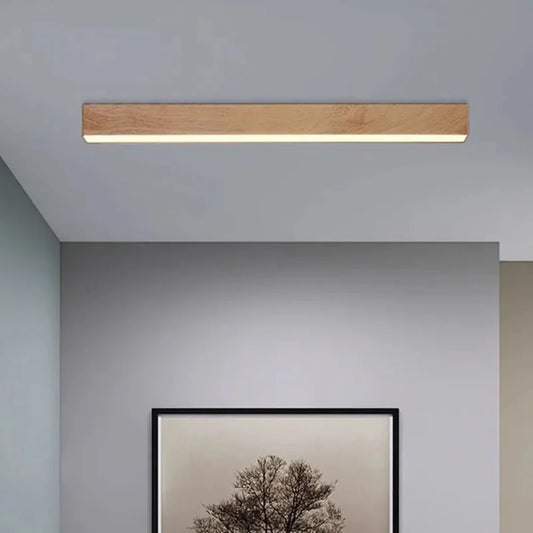 Modern LED Ceiling Light with Wood Finish – Energy Efficient and Stylish Design 1