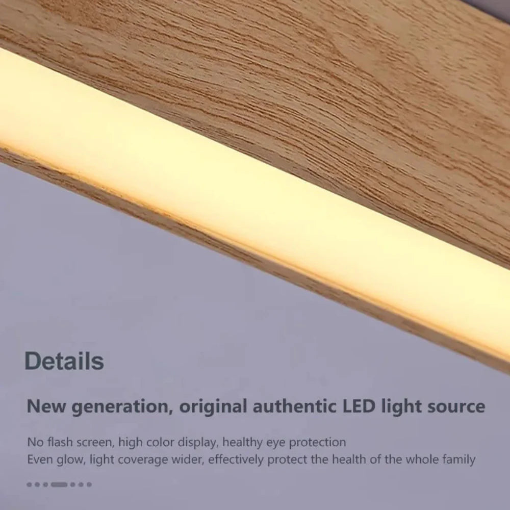 Modern LED Ceiling Light with Wood Finish – Energy Efficient and Stylish Design 11