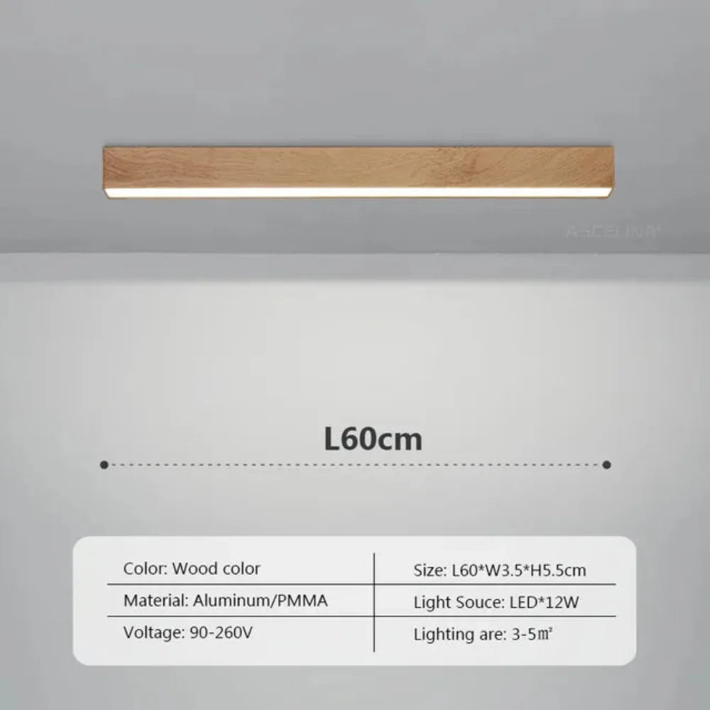 Modern LED Ceiling Light with Wood Finish – Energy Efficient and Stylish Design 4