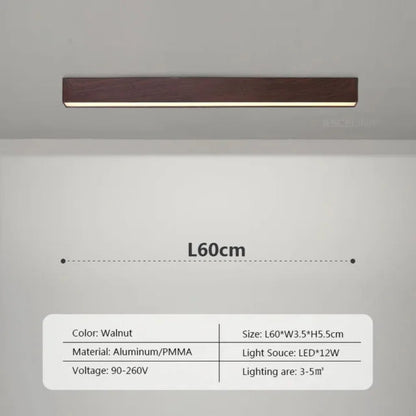 Modern LED Ceiling Light with Wood Finish – Energy Efficient and Stylish Design 5