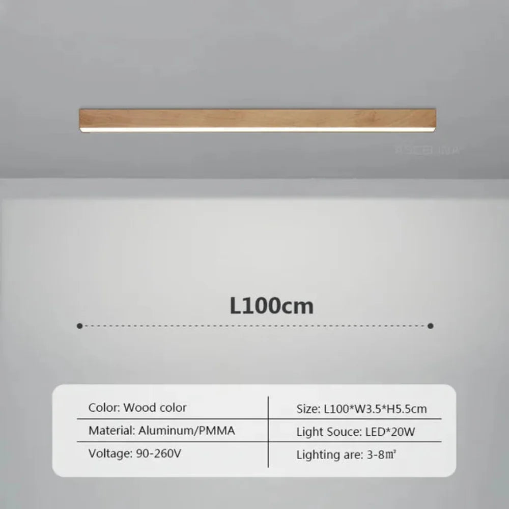 Modern LED Ceiling Light with Wood Finish – Energy Efficient and Stylish Design 6