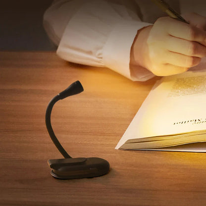 USB Rechargeable Mini Clip Reading Light with Adjustable Brightness and Eye-Friendly LEDs 2