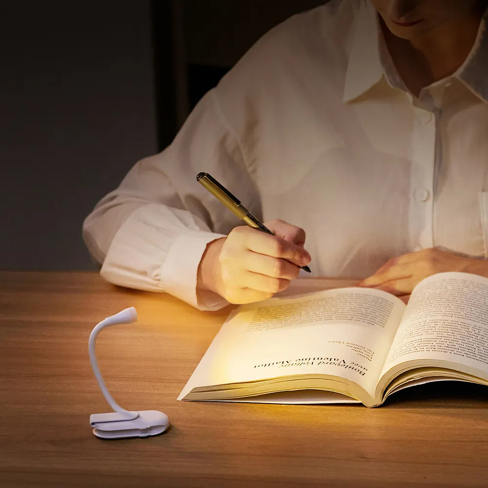 USB Rechargeable Mini Clip Reading Light with Adjustable Brightness and Eye-Friendly LEDs 4