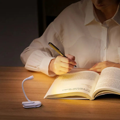 USB Rechargeable Mini Clip Reading Light with Adjustable Brightness and Eye-Friendly LEDs 4