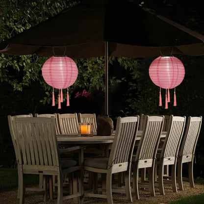 Modern Solar Hanging Lamp for Outdoor Use – Elegant Design with Warm LED Light 2