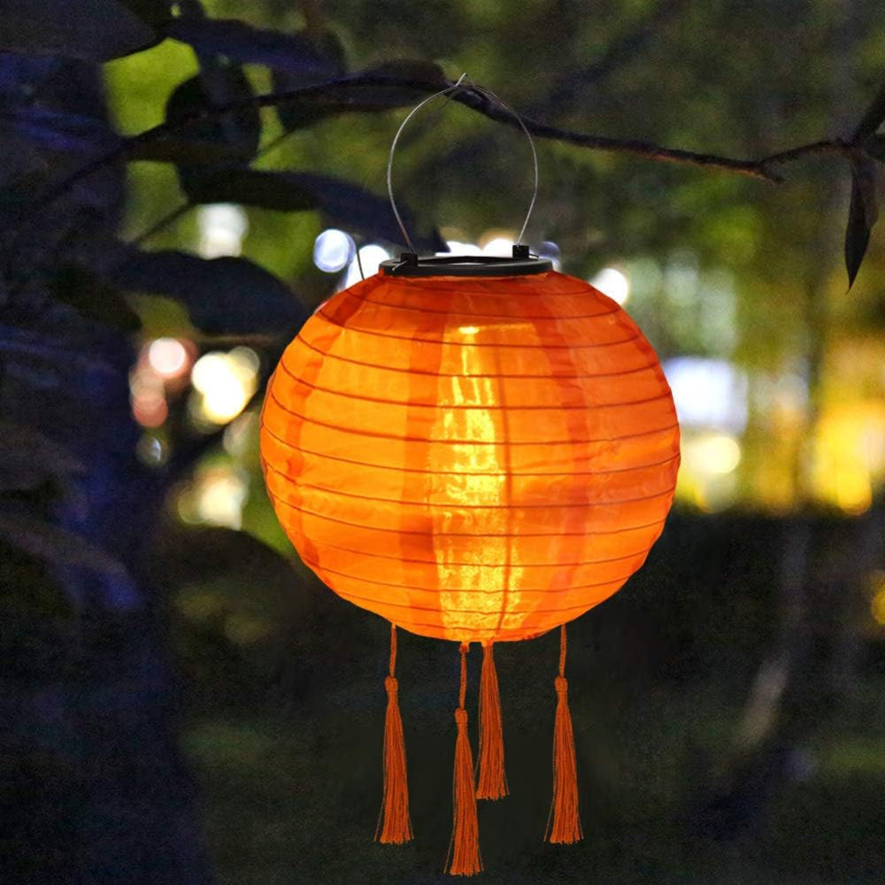Modern Solar Hanging Lamp for Outdoor Use – Elegant Design with Warm LED Light 5