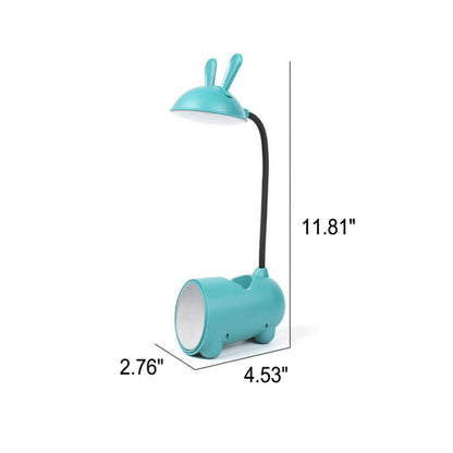 LED Desk Lamp with Touch Control, Adjustable Brightness, Flexible Gooseneck and Built-in Pen Holder, USB Powered 5