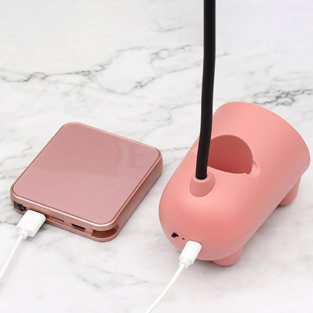 LED Desk Lamp with Touch Control, Adjustable Brightness, Flexible Gooseneck and Built-in Pen Holder, USB Powered 7