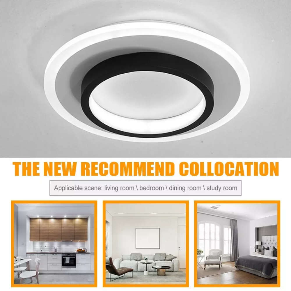 Modern LED Ceiling Light Fixture - Ultra-Slim Round Design for Energy-Efficient Illumination 2
