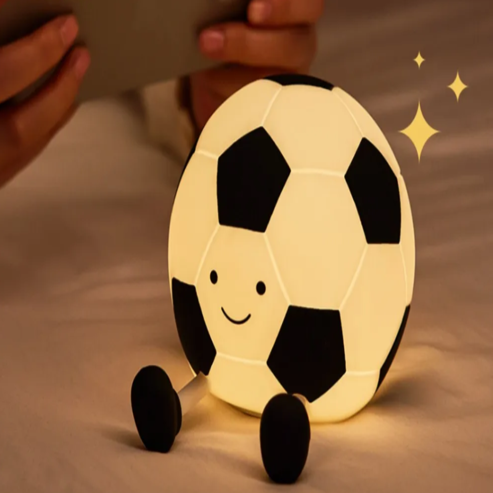 Rechargeable Silicone Football Night Light with Dimmable Brightness for Kids' Rooms 2