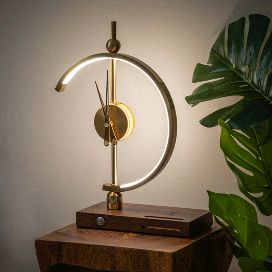 Elegant LED Desk Lamp with Wireless Charging and Digital Clock – Modern Touch Control Design 1