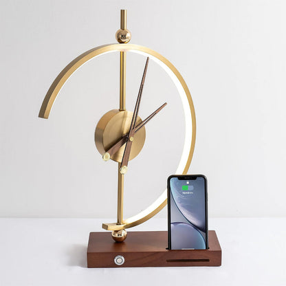 Elegant LED Desk Lamp with Wireless Charging and Digital Clock – Modern Touch Control Design 8