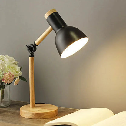 Adjustable Wooden Desk Lamp with Scandinavian Design – Compact and Stylish Lighting Solution 5