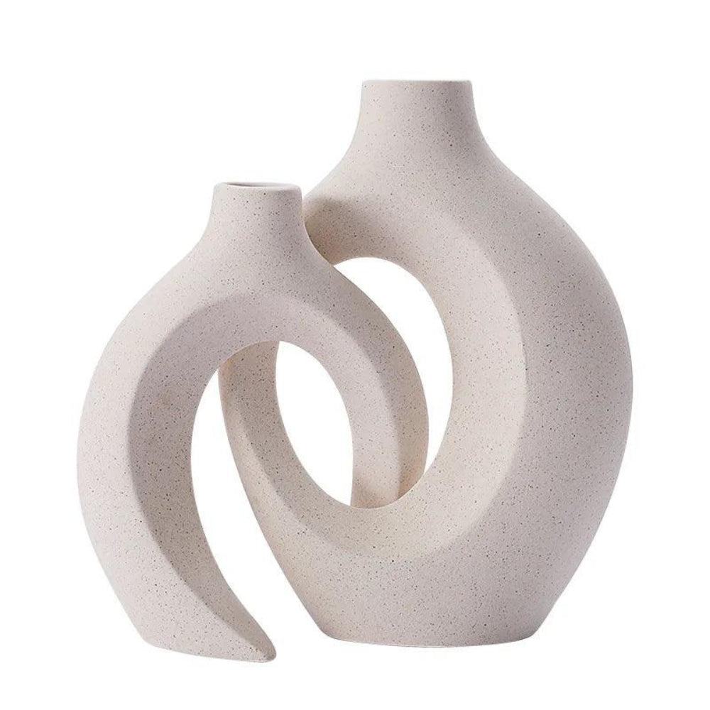 Modern Ceramic Vases Set – Contemporary Home Decor in White and Black 8