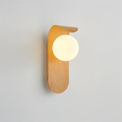 Elegant Wall Light Fixture with Dimmable Options – Nature-Inspired Design in Wood Finish 13