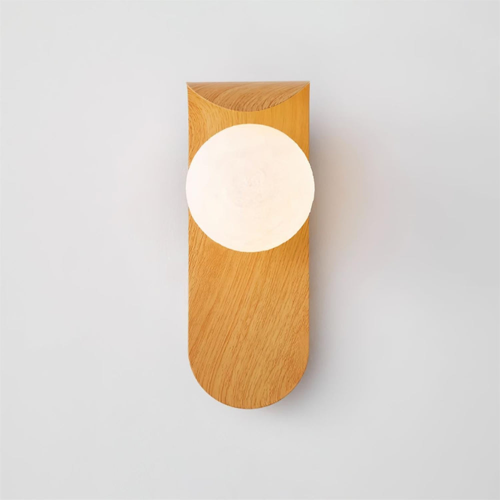 Elegant Wall Light Fixture with Dimmable Options – Nature-Inspired Design in Wood Finish 18