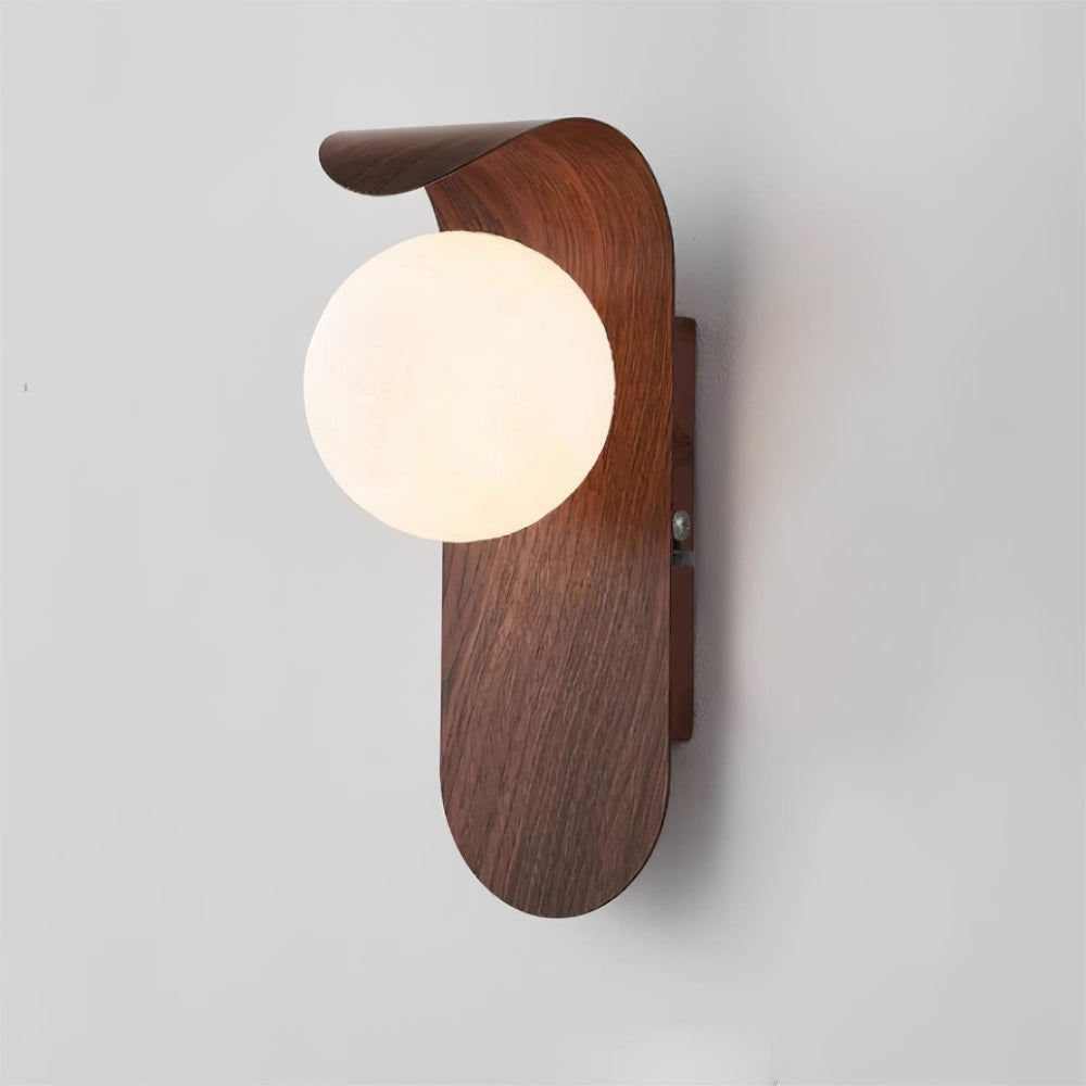 Elegant Wall Light Fixture with Dimmable Options – Nature-Inspired Design in Wood Finish 22