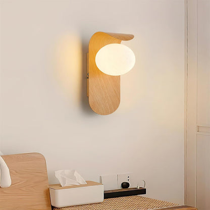 Elegant Wall Light Fixture with Dimmable Options – Nature-Inspired Design in Wood Finish 24