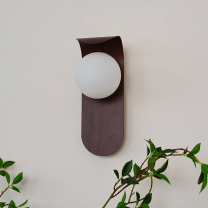 Elegant Wall Light Fixture with Dimmable Options – Nature-Inspired Design in Wood Finish 29
