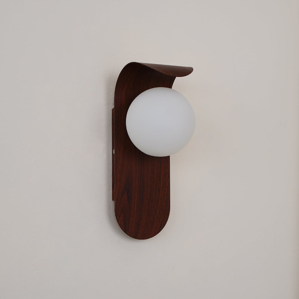 Elegant Wall Light Fixture with Dimmable Options – Nature-Inspired Design in Wood Finish 30