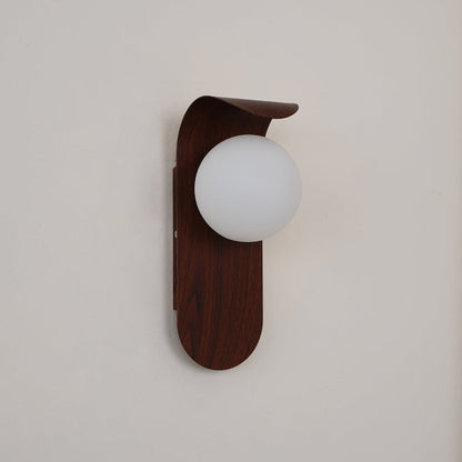 Elegant Wall Light Fixture with Dimmable Options – Nature-Inspired Design in Wood Finish 30