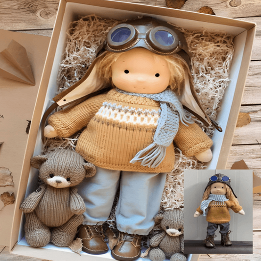 Handmade Waldorf Doll for Kids – Soft, Hypoallergenic, and Safe Companion 1