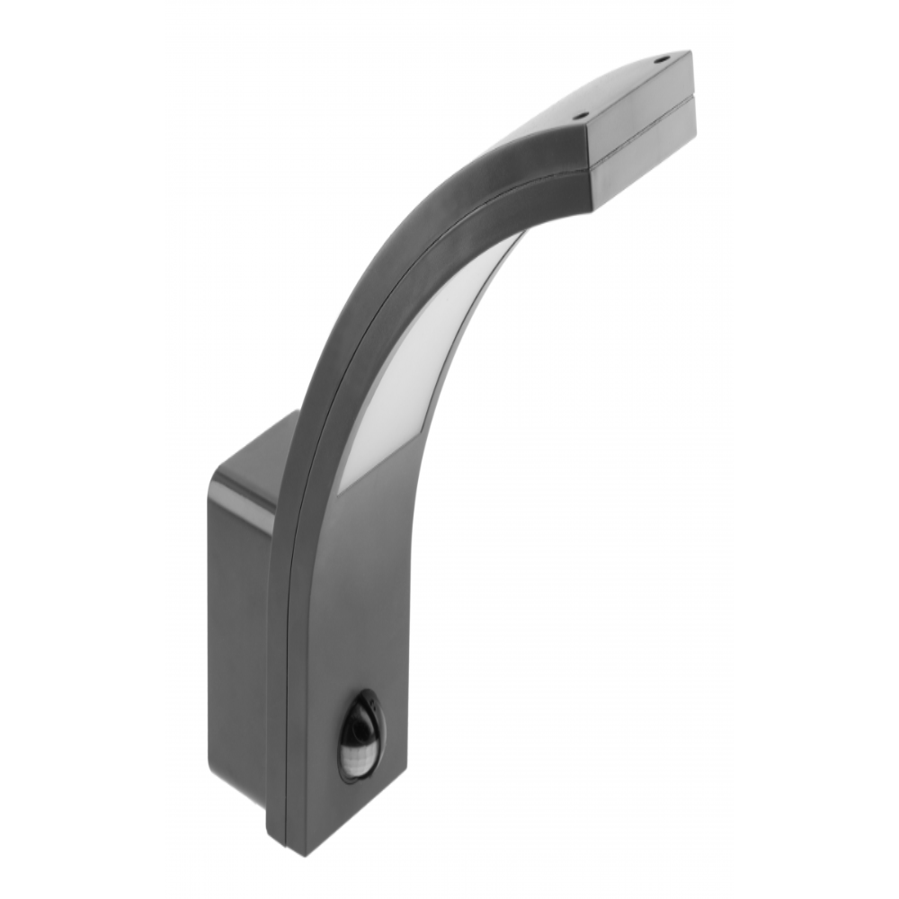 Modern Black Curved LED Wall Light with Motion Sensor – Outdoor Security Lighting 2