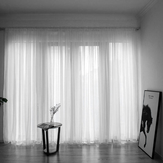 Sheer Voile Window Curtain for Soft Light Filtering – 200cm x 100cm Polyester Drapes 1