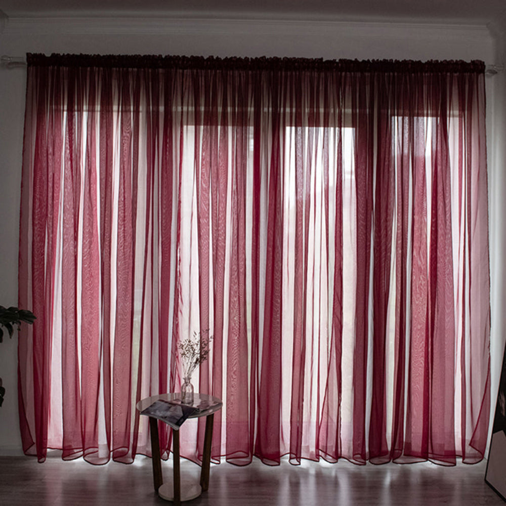 Sheer Voile Window Curtain for Soft Light Filtering – 200cm x 100cm Polyester Drapes 10