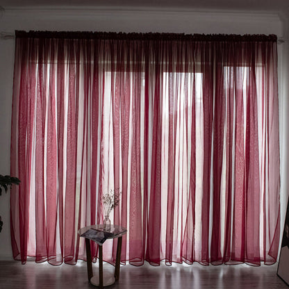 Sheer Voile Window Curtain for Soft Light Filtering – 200cm x 100cm Polyester Drapes 10