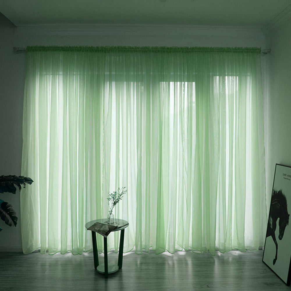 Sheer Voile Window Curtain for Soft Light Filtering – 200cm x 100cm Polyester Drapes 11
