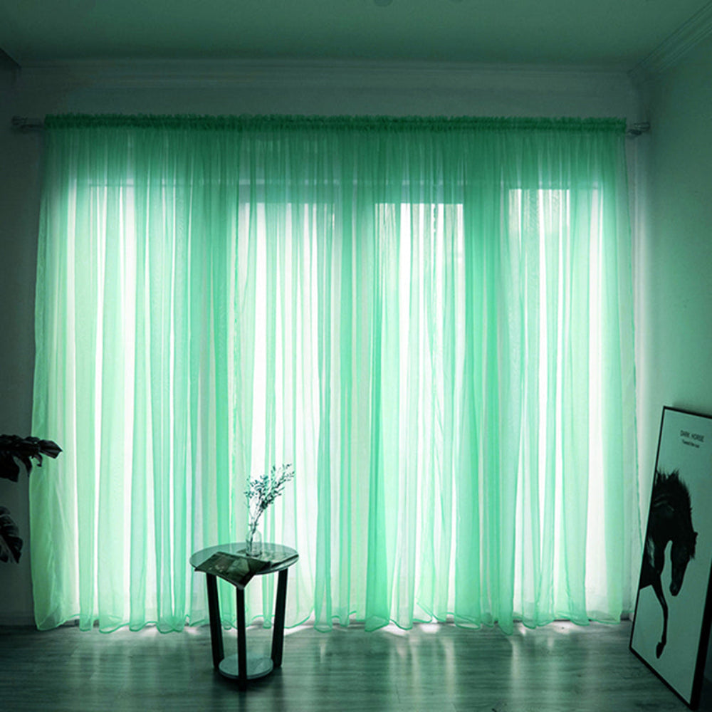 Sheer Voile Window Curtain for Soft Light Filtering – 200cm x 100cm Polyester Drapes 15