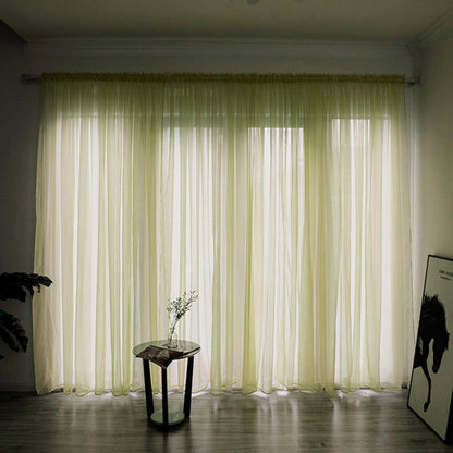 Sheer Voile Window Curtain for Soft Light Filtering – 200cm x 100cm Polyester Drapes 16