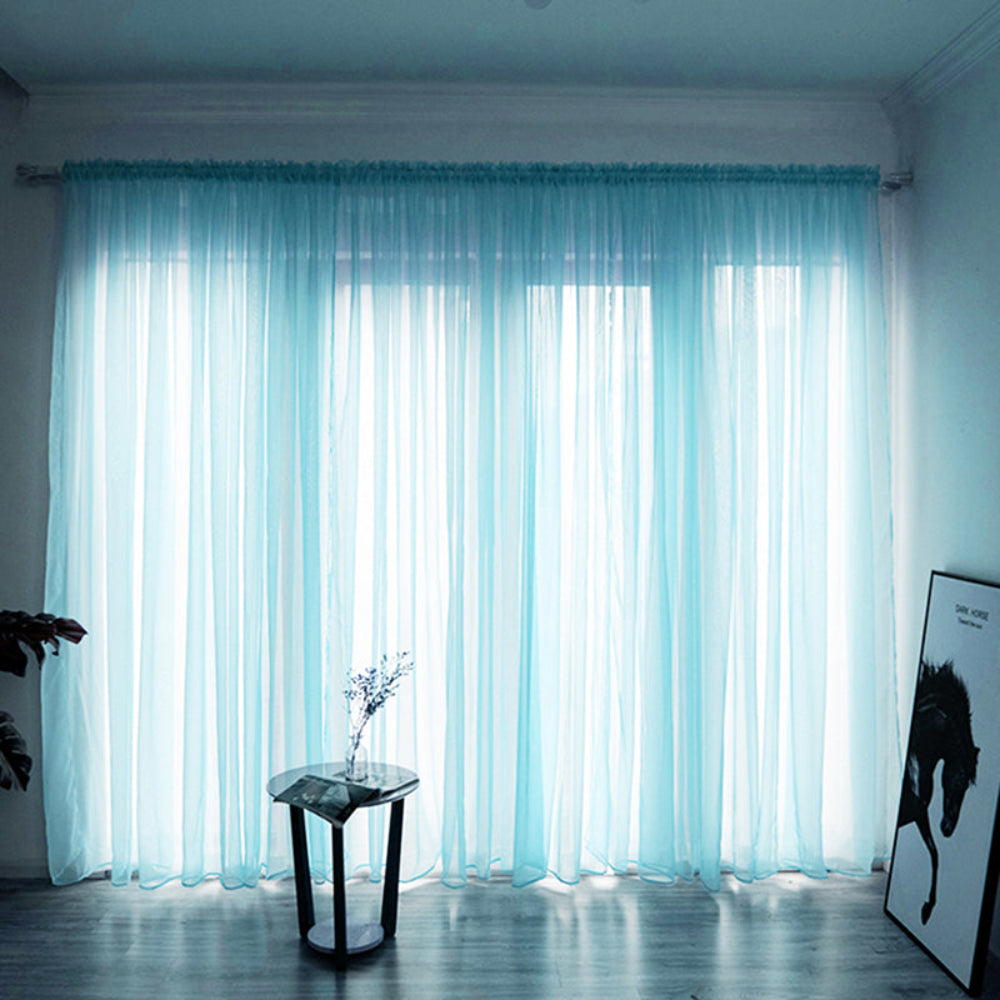 Sheer Voile Window Curtain for Soft Light Filtering – 200cm x 100cm Polyester Drapes 4