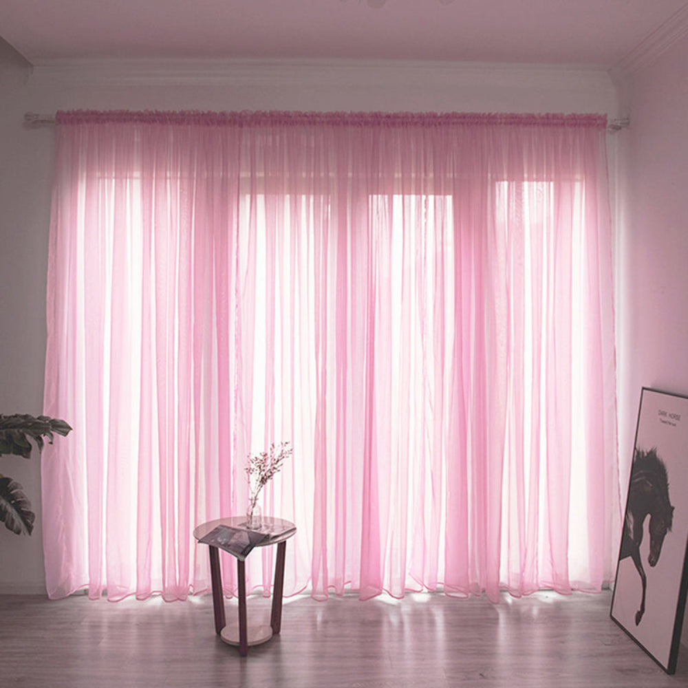 Sheer Voile Window Curtain for Soft Light Filtering – 200cm x 100cm Polyester Drapes 6