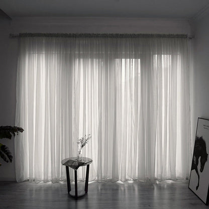Sheer Voile Window Curtain for Soft Light Filtering – 200cm x 100cm Polyester Drapes 9
