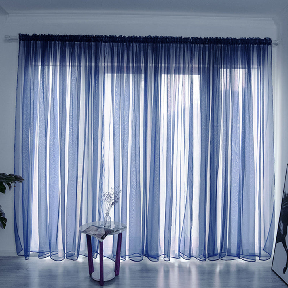 Sheer Voile Window Curtain for Soft Light Filtering – 200cm x 100cm Polyester Drapes 8