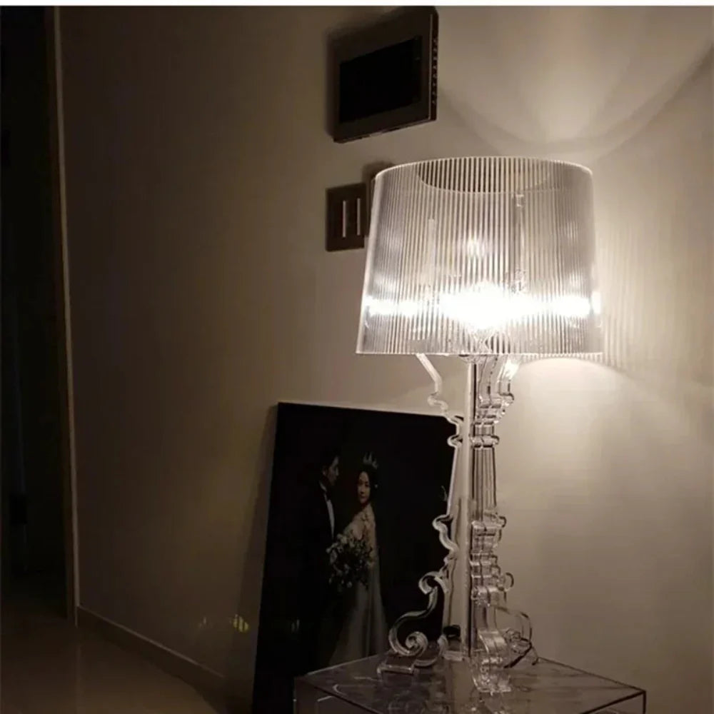 Sculptural Table Lamp with Transparent Base – Elegant Acrylic Design for Modern Interiors 2