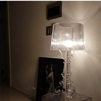 Sculptural Table Lamp with Transparent Base – Elegant Acrylic Design for Modern Interiors 2