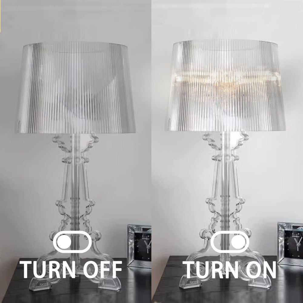 Sculptural Table Lamp with Transparent Base – Elegant Acrylic Design for Modern Interiors 5